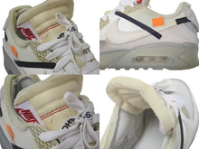 Load image into Gallery viewer, NIKE x OFF-WHITE ナイキｘオフホワイト ザテン エアマックス90 AA7293-100 ホワイト サイズ25cm 美品 中古 4c074584