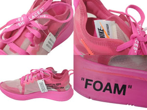 極美品 NIKE OFF-WHITE ナイキ オフホワイト ズームフライ THE 10 ZOOM FLY SP ピンク 26cm AJ4588-600 中古 4c074586