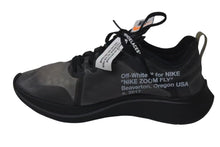 Load image into Gallery viewer, NIKE x OFF-WHITE ナイキ x オフホワイト ZOOM FLY SNEAKER ズーム フライ スニーカー ブラック AJ4588-001 美品 中古 4c074588