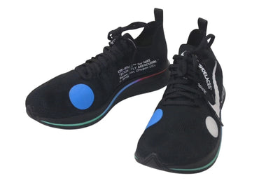 NIKE ナイキ OFF-WHITE オフホワイト ズームフライマーキュリアルフライニット ローカットスニーカー US9 ブラック 美品 中古 4c074589