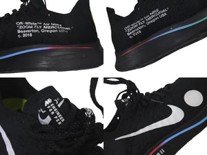 NIKE ナイキ OFF-WHITE オフホワイト ズームフライマーキュリアルフライニット ローカットスニーカー US9 ブラック 美品 中古 4c074589