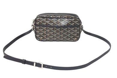 極美品 GOYARD ゴヤール カップヴェールPMバッグ ショルダーバッグ CAPVE2PMLTY50CL50P ブラック PVC レザー 中古 4c074591