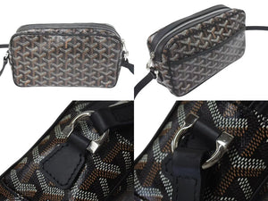 極美品 GOYARD ゴヤール カップヴェールPMバッグ ショルダーバッグ CAPVE2PMLTY50CL50P ブラック PVC レザー 中古 4c074591