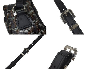 極美品 GOYARD ゴヤール カップヴェールPMバッグ ショルダーバッグ CAPVE2PMLTY50CL50P ブラック PVC レザー 中古 4c074591