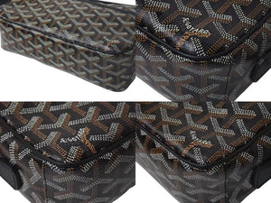 極美品 GOYARD ゴヤール カップヴェールPMバッグ ショルダーバッグ CAPVE2PMLTY50CL50P ブラック PVC レザー 中古 4c074591