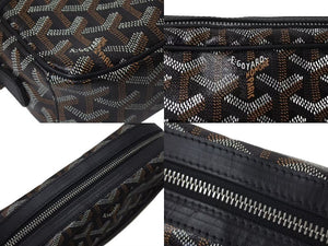 極美品 GOYARD ゴヤール カップヴェールPMバッグ ショルダーバッグ CAPVE2PMLTY50CL50P ブラック PVC レザー 中古 4c074591