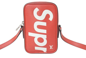 ルイヴィトン ルイヴィトン SUPREME シュプリーム ダヌーブPPM ショルダーバッグ M53434 レッド ホワイト 美品 中古 4c074597 