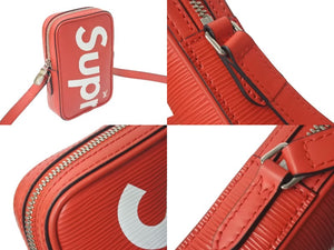ルイヴィトン ルイヴィトン SUPREME シュプリーム ダヌーブPPM ショルダーバッグ M53434 レッド ホワイト 美品 中古 4c074597 