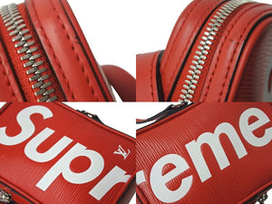 ルイヴィトン ルイヴィトン SUPREME シュプリーム ダヌーブPPM ショルダーバッグ M53434 レッド ホワイト 美品 中古 4c074597 