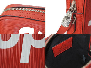 ルイヴィトン ルイヴィトン SUPREME シュプリーム ダヌーブPPM ショルダーバッグ M53434 レッド ホワイト 美品 中古 4c074597 