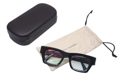 LOUIS VUITTON ルイヴィトン チャールストン サングラス ブラック プラスチック アイウェア 小物 眼鏡 49☐22 Z1244E 美品 中古 4c074599