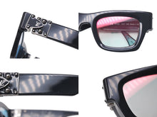 Load image into Gallery viewer, LOUIS VUITTON ルイヴィトン チャールストン サングラス ブラック プラスチック アイウェア 小物 眼鏡 49☐22 Z1244E 美品 中古 4c074599
