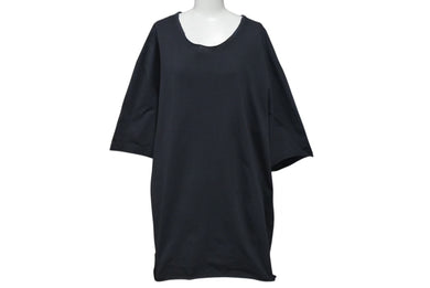 極美品 Maison Margiela メゾンマルジェラ 22SS オーバーサイズ カットオフ 半袖Ｔシャツ ブラック ファブリック S50GC0668 サイズM 中古 4c074648