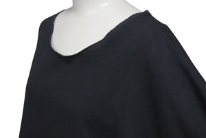 極美品 Maison Margiela メゾンマルジェラ 22SS オーバーサイズ カットオフ 半袖Ｔシャツ ブラック ファブリック S50GC0668 サイズM 中古 4c074648