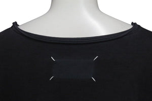 極美品 Maison Margiela メゾンマルジェラ 22SS オーバーサイズ カットオフ 半袖Ｔシャツ ブラック ファブリック S50GC0668 サイズM 中古 4c074649