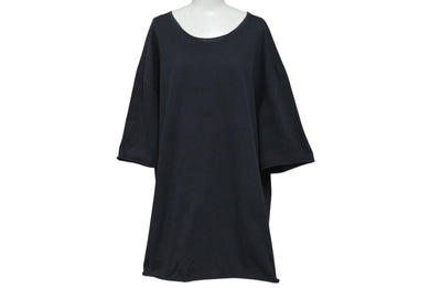 Maison Margiela メゾンマルジェラ 22SS オーバーサイズ カットオフ 半袖Ｔシャツ ブラック ファブリック S50GC0668 サイズM 美品 中古 4c074650 
