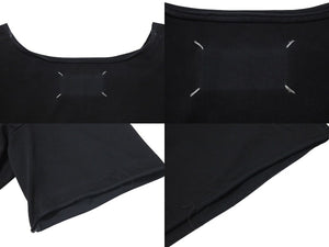 Maison Margiela メゾンマルジェラ 22SS オーバーサイズ カットオフ 半袖Ｔシャツ ブラック ファブリック S50GC0668 サイズM 美品 中古 4c074650 