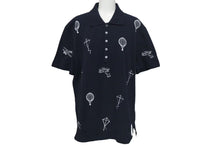 画像をギャラリービューアに読み込む, THOM BROWN トムブラウン Sky Icons Polo Shirt スカイアイコンポロシャツ ネイビー サイズ 3 MJP140E 美品 中古 4c074651