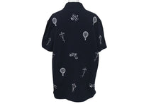 画像をギャラリービューアに読み込む, THOM BROWN トムブラウン Sky Icons Polo Shirt スカイアイコンポロシャツ ネイビー サイズ 3 MJP140E 美品 中古 4c074651