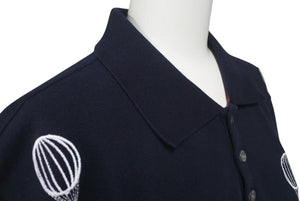 THOM BROWN トムブラウン Sky Icons Polo Shirt スカイアイコンポロシャツ ネイビー サイズ 3 MJP140E 美品 中古 4c074651