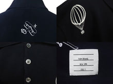 画像をギャラリービューアに読み込む, THOM BROWN トムブラウン Sky Icons Polo Shirt スカイアイコンポロシャツ ネイビー サイズ 3 MJP140E 美品 中古 4c074651