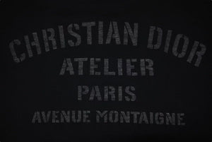 極美品 CHRISTIAN DIOR クリスチャンディオール ATELIER アトリエ半袖Tシャツ 043J615A0589 コットン ブラック サイズXL 中古 4c074653 
