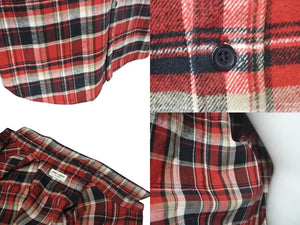 SAINT LAURENT サンローラン Red Check Button up レッド チェックシャツ サイズ L 535402 Y781T 美品 中古 4c074654