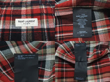 Load image into Gallery viewer, SAINT LAURENT サンローラン Red Check Button up レッド チェックシャツ サイズ L 535402 Y781T 美品 中古 4c074654