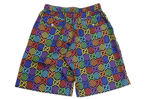 極美品 GUCCI GGマルチカラー サイケデリック シルクショーツ ハーフパンツ モノグラム サイズ48 497251 ZADGM 中古 4c074670 