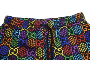 極美品 GUCCI GGマルチカラー サイケデリック シルクショーツ ハーフパンツ モノグラム サイズ48 497251 ZADGM 中古 4c074670 