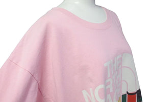 GUCCI グッチ THE NORTH FACE ザノースフェイス 半袖Tシャツ イタリア製 コットン ピンク サイズXL 美品 中古 4c074673