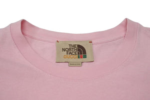 GUCCI グッチ THE NORTH FACE ザノースフェイス 半袖Tシャツ イタリア製 コットン ピンク サイズXL 美品 中古 4c074673