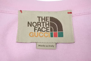GUCCI グッチ THE NORTH FACE ザノースフェイス 半袖Tシャツ イタリア製 コットン ピンク サイズXL 美品 中古 4c074673