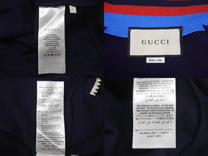 極美品 GUCCI グッチ トラックジャケット GUCCIFY YOURSELF 502287 X9P63 ブルー レッド ネイビー ベージュ サイズL 中古 4c074676