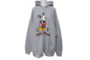 GUCCI グッチ DISNEYコラボ ミッキーロゴパーカー 601218 XJB68 イタリア製 コットン グレー サイズL 美品 中古 4c074684