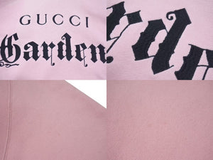GUUCI グッチ Gucci Garden Pink Hoodie グッチガーデン ピンク パーカー 刺繍 サイズ L 美品 中古 4c074685