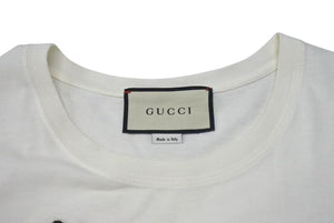 極美品 GUCCI グッチ 21SS EQUILIBRIUM ピッグ プリント Tシャツ 半袖 刺繍 615044 XJCRI ホワイト サイズL 中古 4c074687 