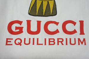 極美品 GUCCI グッチ 21SS EQUILIBRIUM ピッグ プリント Tシャツ 半袖 刺繍 615044 XJCRI ホワイト サイズL 中古 4c074687 