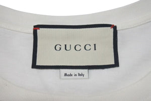 極美品 GUCCI グッチ 21SS EQUILIBRIUM ピッグ プリント Tシャツ 半袖 刺繍 615044 XJCRI ホワイト サイズL 中古 4c074687 