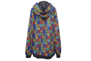極美品 GUCCI GGマルチカラー サイケデリック ブルゾン パーカー サイズM モノグラム 604197 XJB62 中古 4c074689