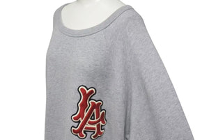 極美品 GUCCI グッチ 2018AW MLBコラボ LAワッペン スウェット トレーナー イタリア製 コットン グレー レッド サイズXL 中古 4c074690