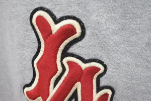 極美品 GUCCI グッチ 2018AW MLBコラボ LAワッペン スウェット トレーナー イタリア製 コットン グレー レッド サイズXL 中古 4c074690