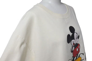 極美品 GUCCI グッチ DISNEYコラボ ミッキー半袖Tシャツ 565806 XJB66 コットン アイボリー サイズロゴ XL 中古 4c074692 