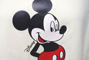 極美品 GUCCI グッチ DISNEYコラボ ミッキー半袖Tシャツ 565806 XJB66 コットン アイボリー サイズロゴ XL 中古 4c074692 