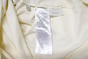 極美品 GUCCI グッチ DISNEYコラボ ミッキー半袖Tシャツ 565806 XJB66 コットン アイボリー サイズロゴ XL 中古 4c074692 