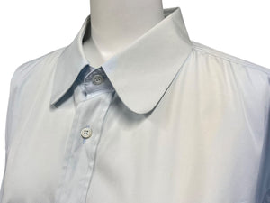 GUCCI グッチ 長袖シャツ ブルー コットン オーダー イタリア製 イニシャル入り 良品 中古 4c074703 