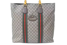 画像をギャラリービューアに読み込む, 極美品 GUCCI グッチ GGスプリーム トートバッグ ハンドバッグ 473870 レザー GGスプリーム ベージュ ブラウン 中古 4c074712 