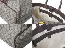 画像をギャラリービューアに読み込む, 極美品 GUCCI グッチ GGスプリーム トートバッグ ハンドバッグ 473870 レザー GGスプリーム ベージュ ブラウン 中古 4c074712 
