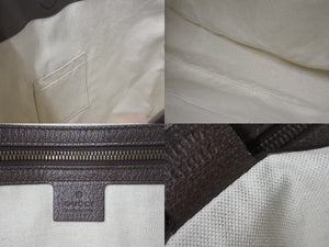 極美品 GUCCI グッチ GGスプリーム トートバッグ ハンドバッグ 473870 レザー GGスプリーム ベージュ ブラウン 中古 4c074712 