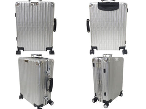 RIMOWA リモワ × FENDI フェンディ キャリーケース スーツケース 7VV133 A5F6 F13DL ズッカ柄 アルミニウム シルバー 美品 中古 4c074714